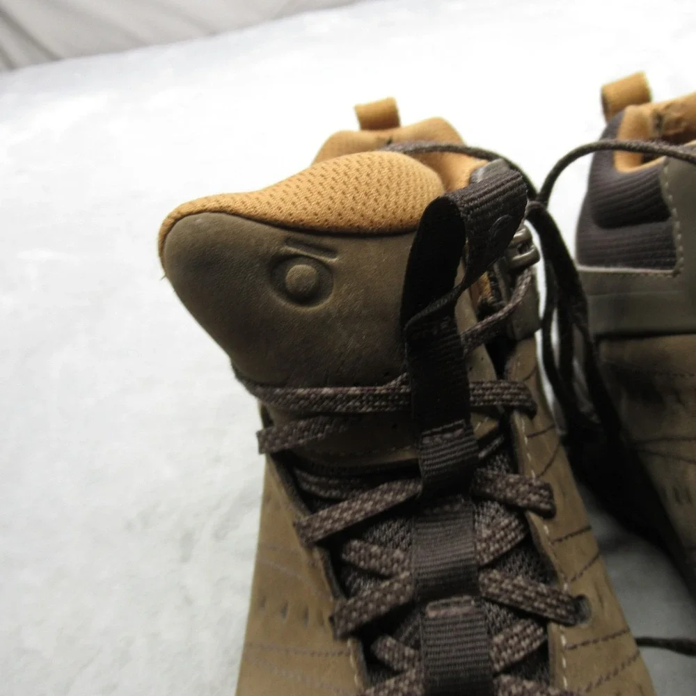 Oboz Hiking Boots Men 9 Green Lace-Up Sypes Mid Leather Waterproof Trail Outdoor